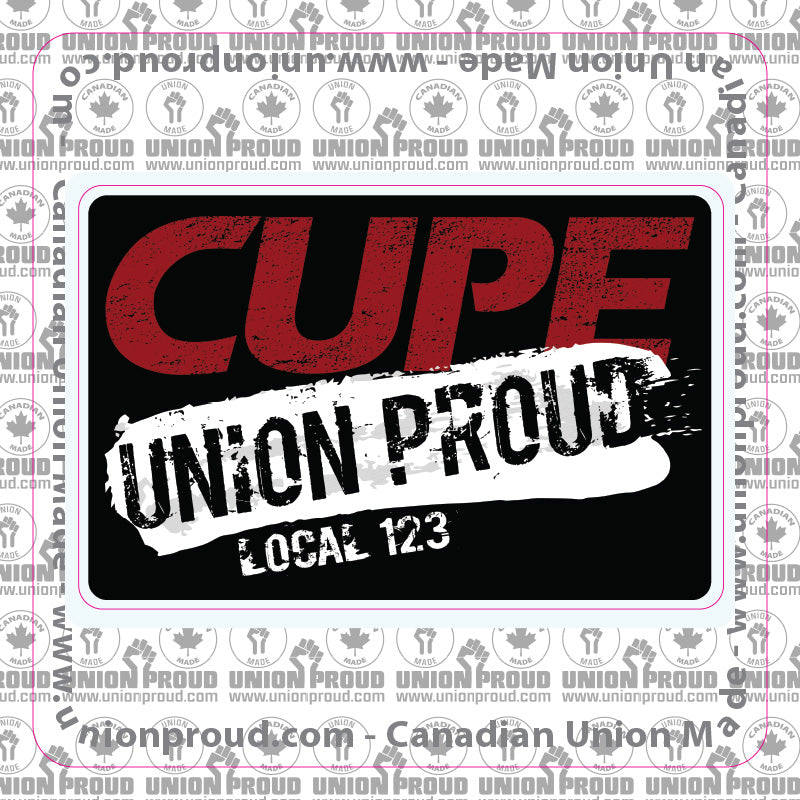 CUPE Union Proud Splatter Decal