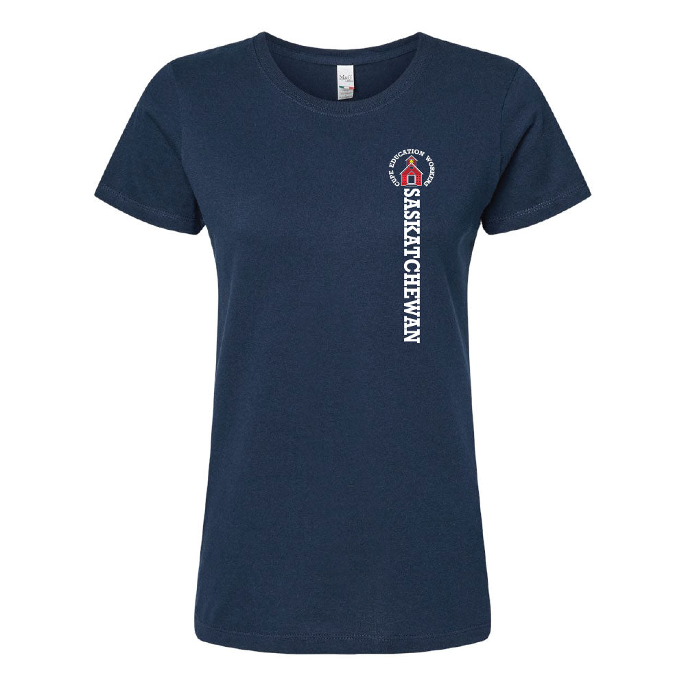 Education Workers Sask Logo Left Chest - Ladies T-Shirt