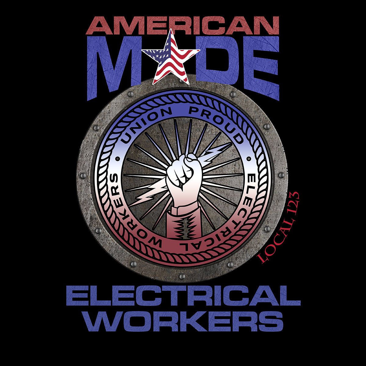 Electrical Workers Round America Apparel