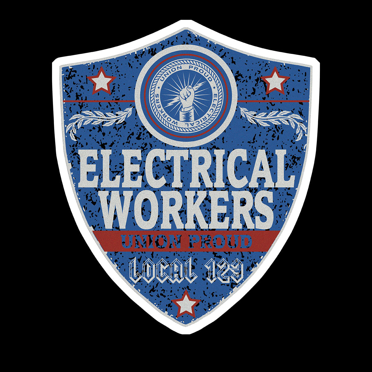 Electrical Workers Blue Shield Decal