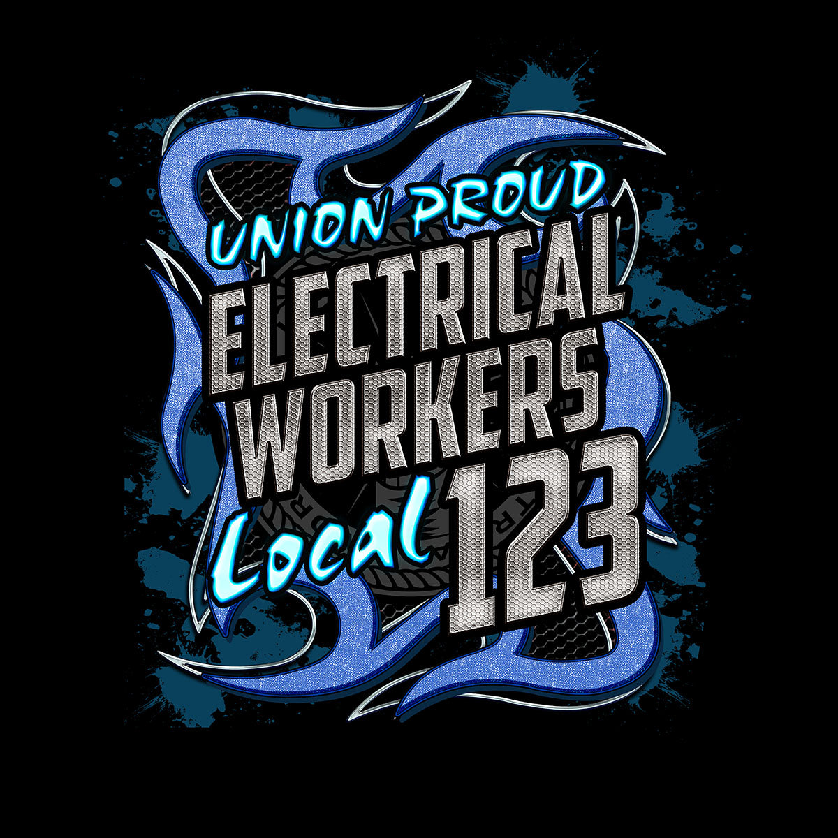 Electrical Workers Blue Metal Apparel