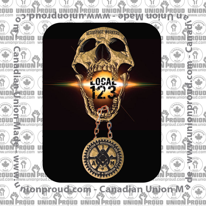 Aerospace Worker Skull Medallion Decal