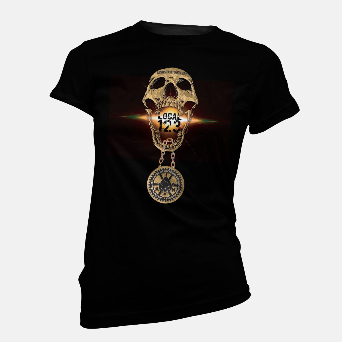 Aerospace Worker Skull Medallion Apparel