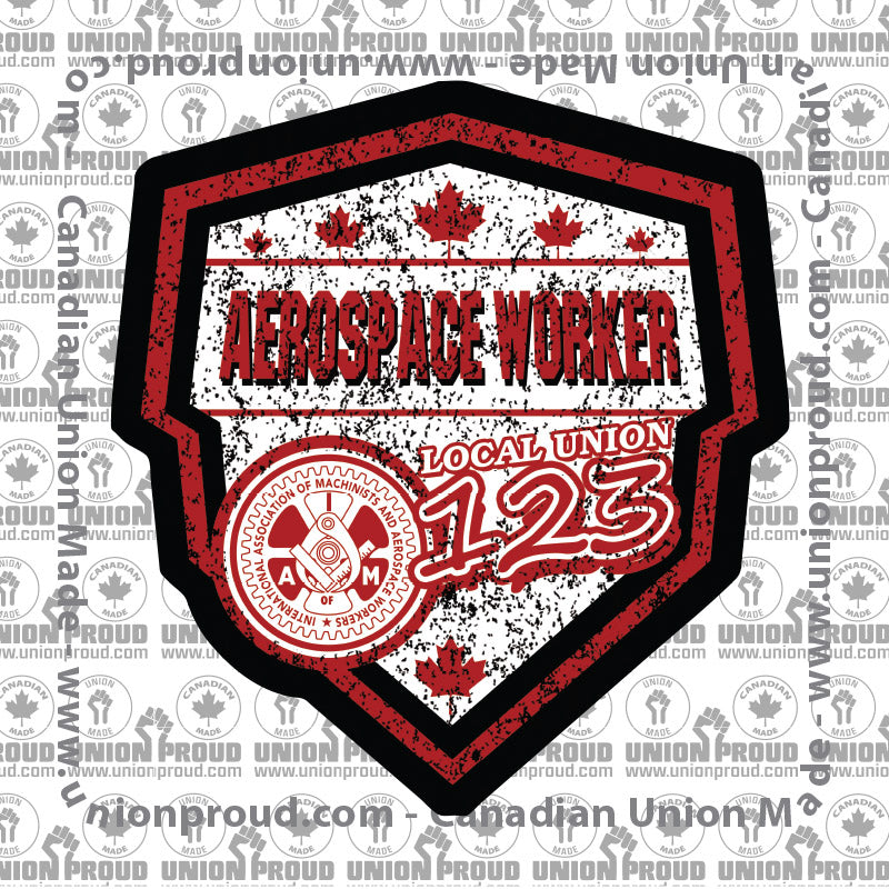 Aerospace Worker Canada Shield Decal