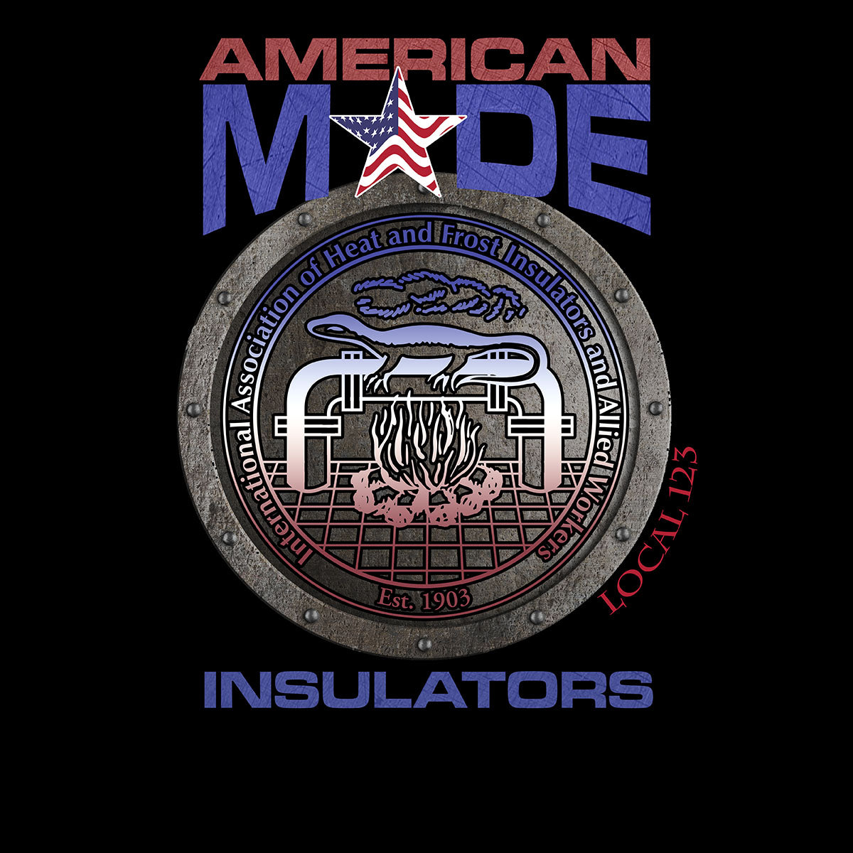 Insulators Round America Decal