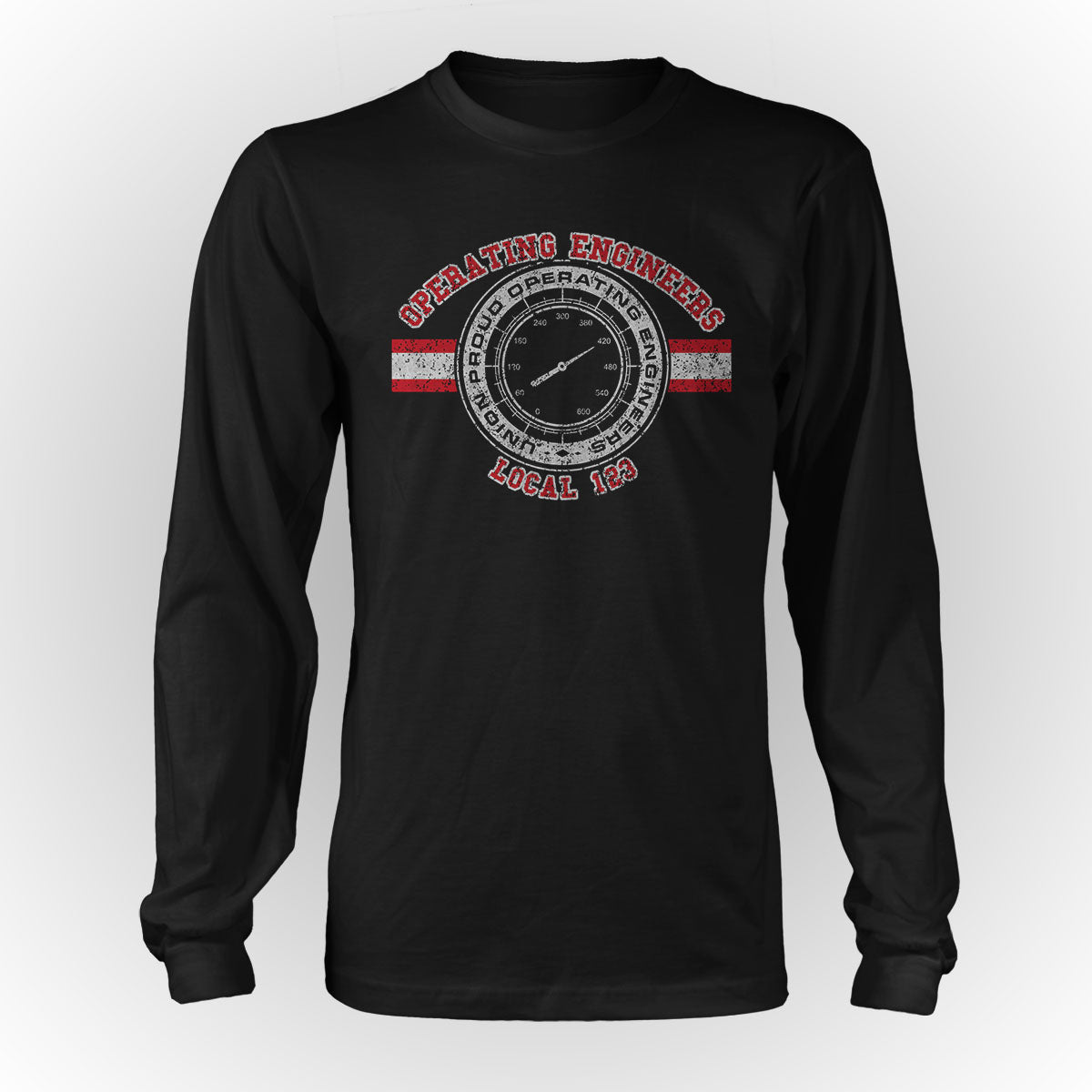 Operating Engineers Red White Apparel
