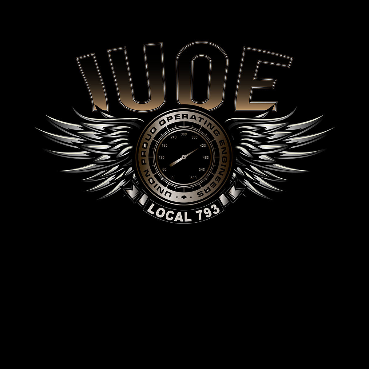 Operating Engineers Steel Wings Decal