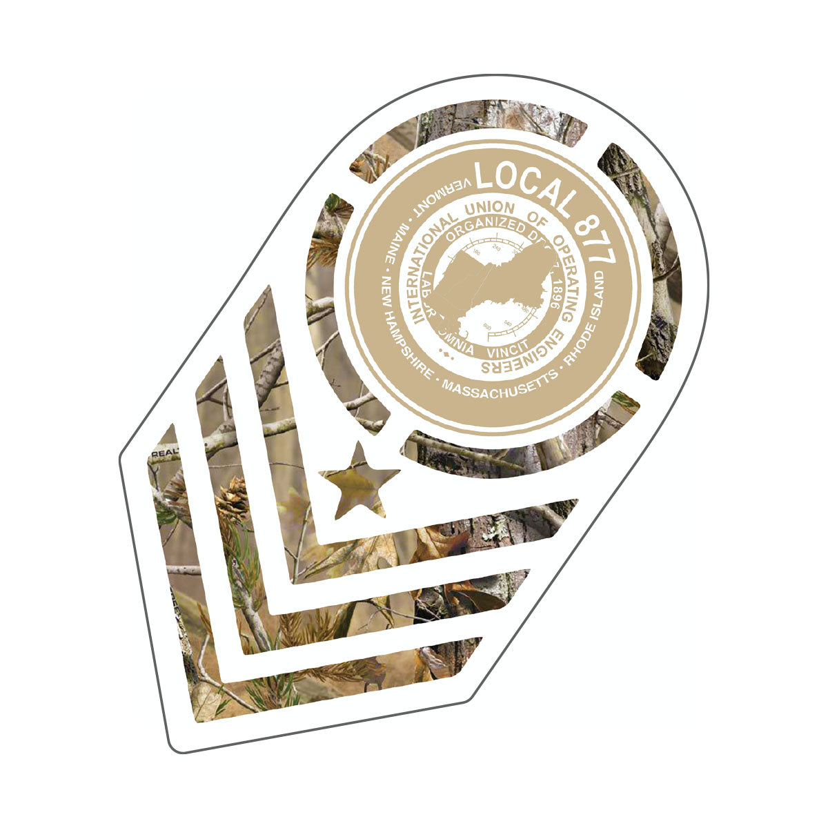 Military Overlay IUOE 877 Decal