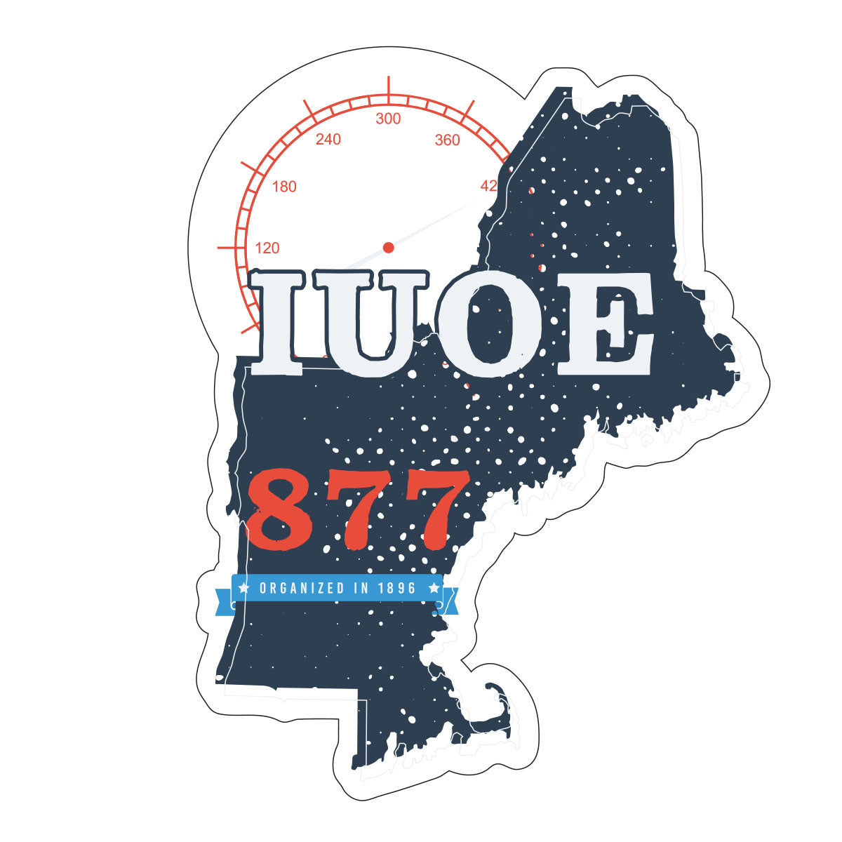 State Shape IUOE 877 Decal