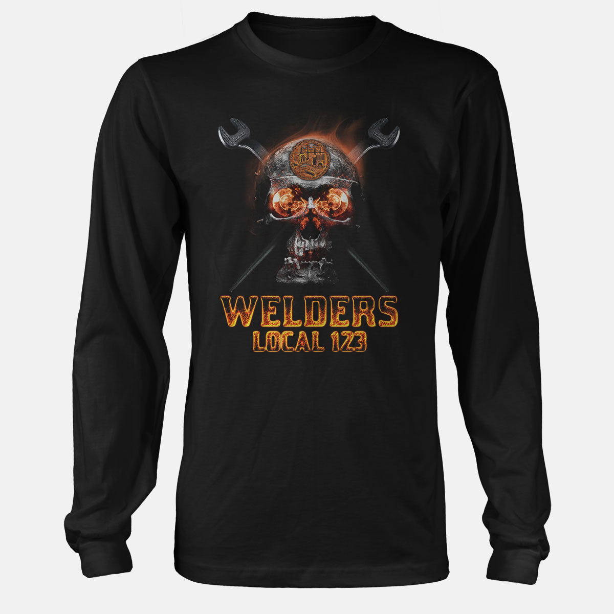 IW Welders Flaming Skull Apparel