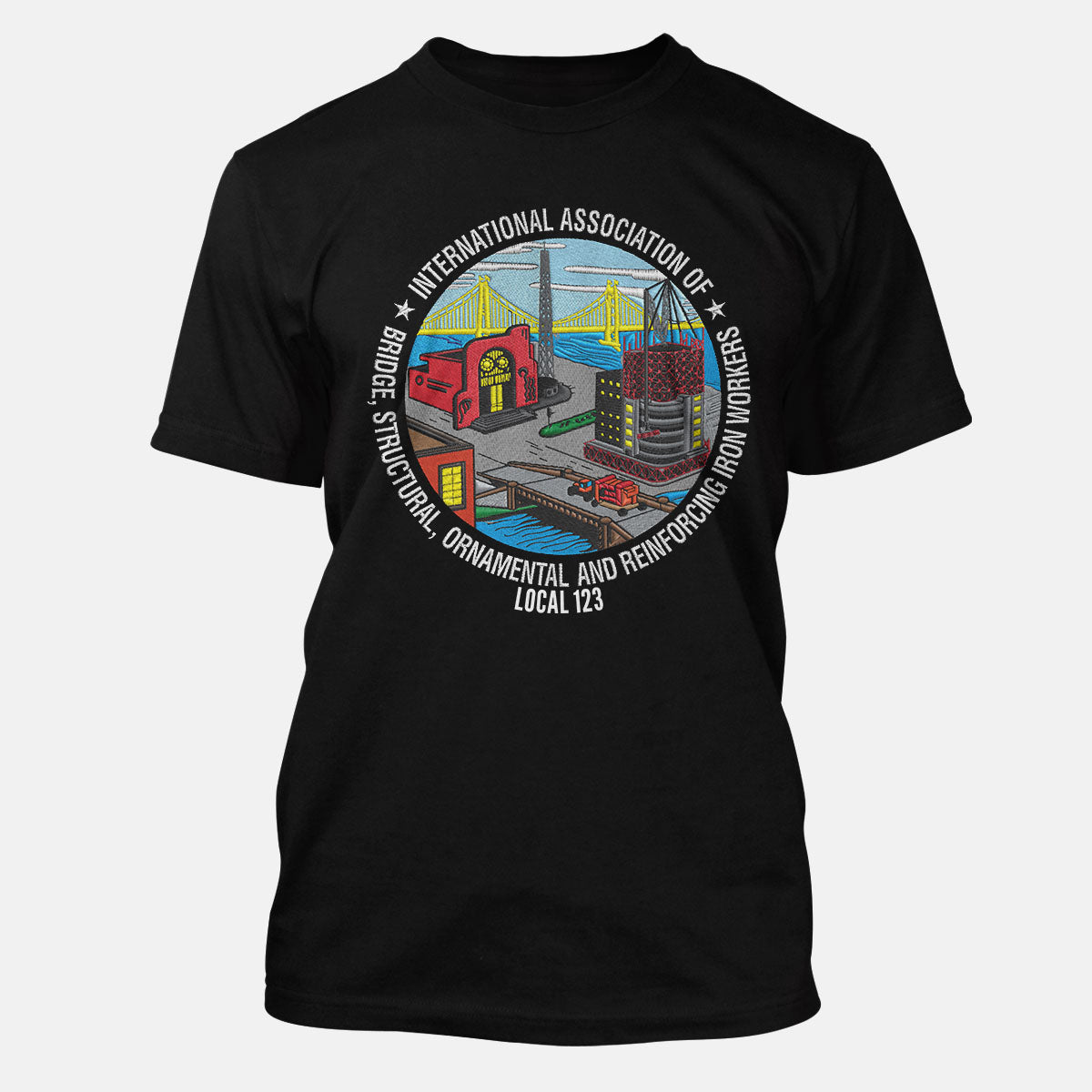Ironworkers Faux Embroidery Union Apparel
