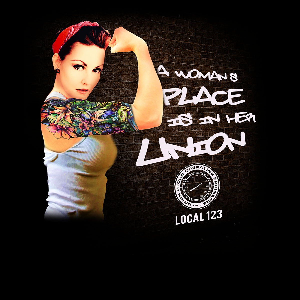 Operating Engineers Modern Rosie Decal