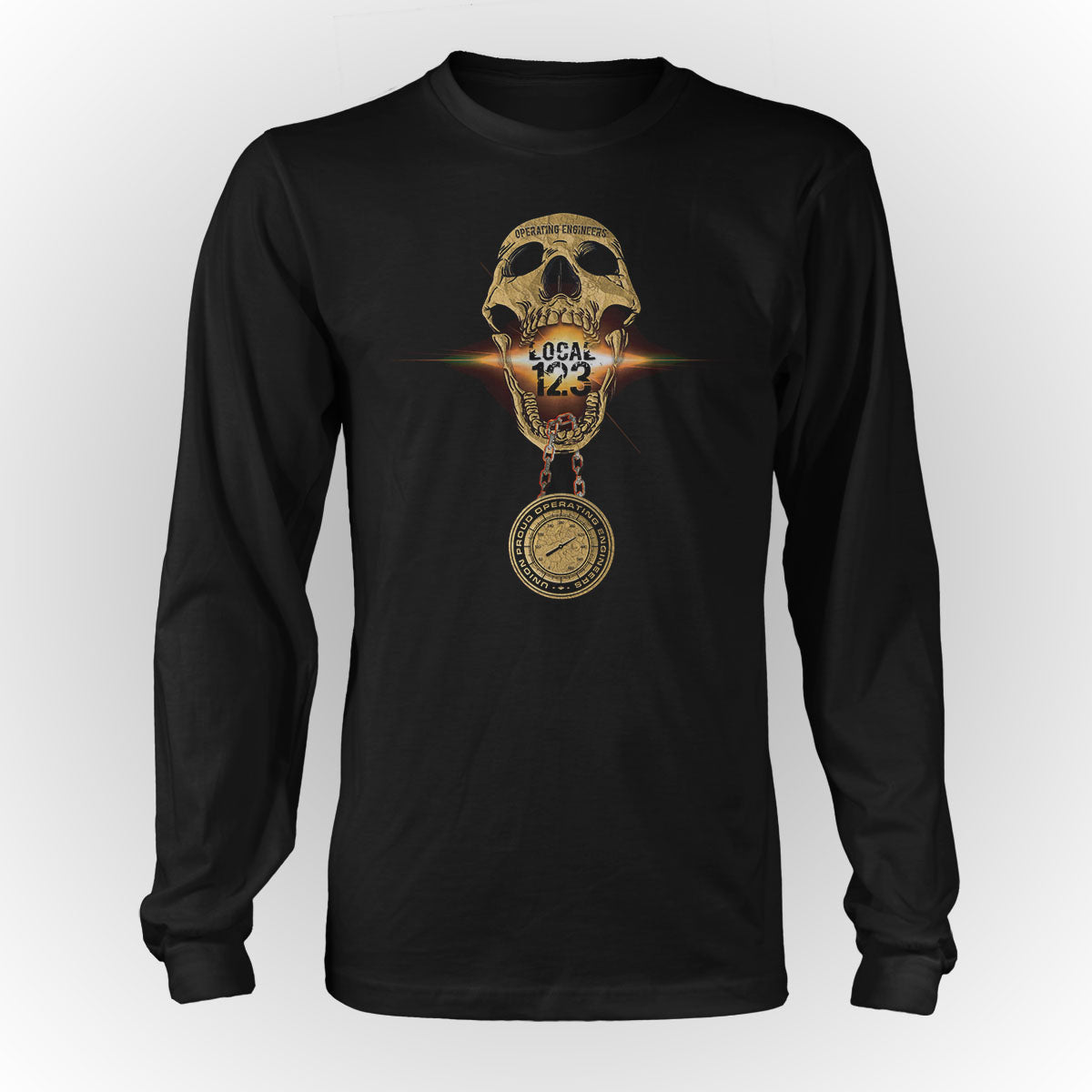 Operating Engineers Skull Medallion Apparel