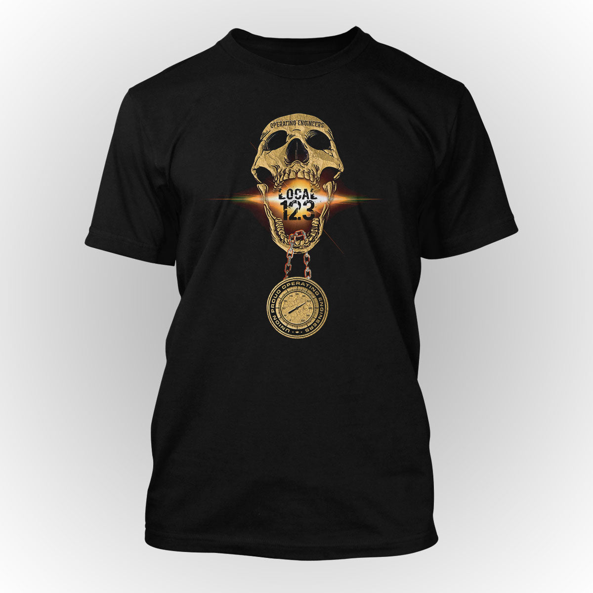 Operating Engineers Skull Medallion Apparel
