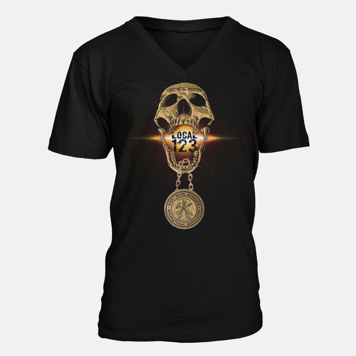 Sheet Metal Skull Medallion Union Apparel