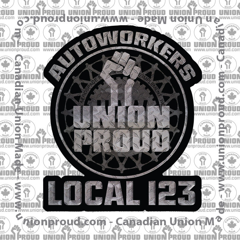 Auto Workers Iron Fist Decal