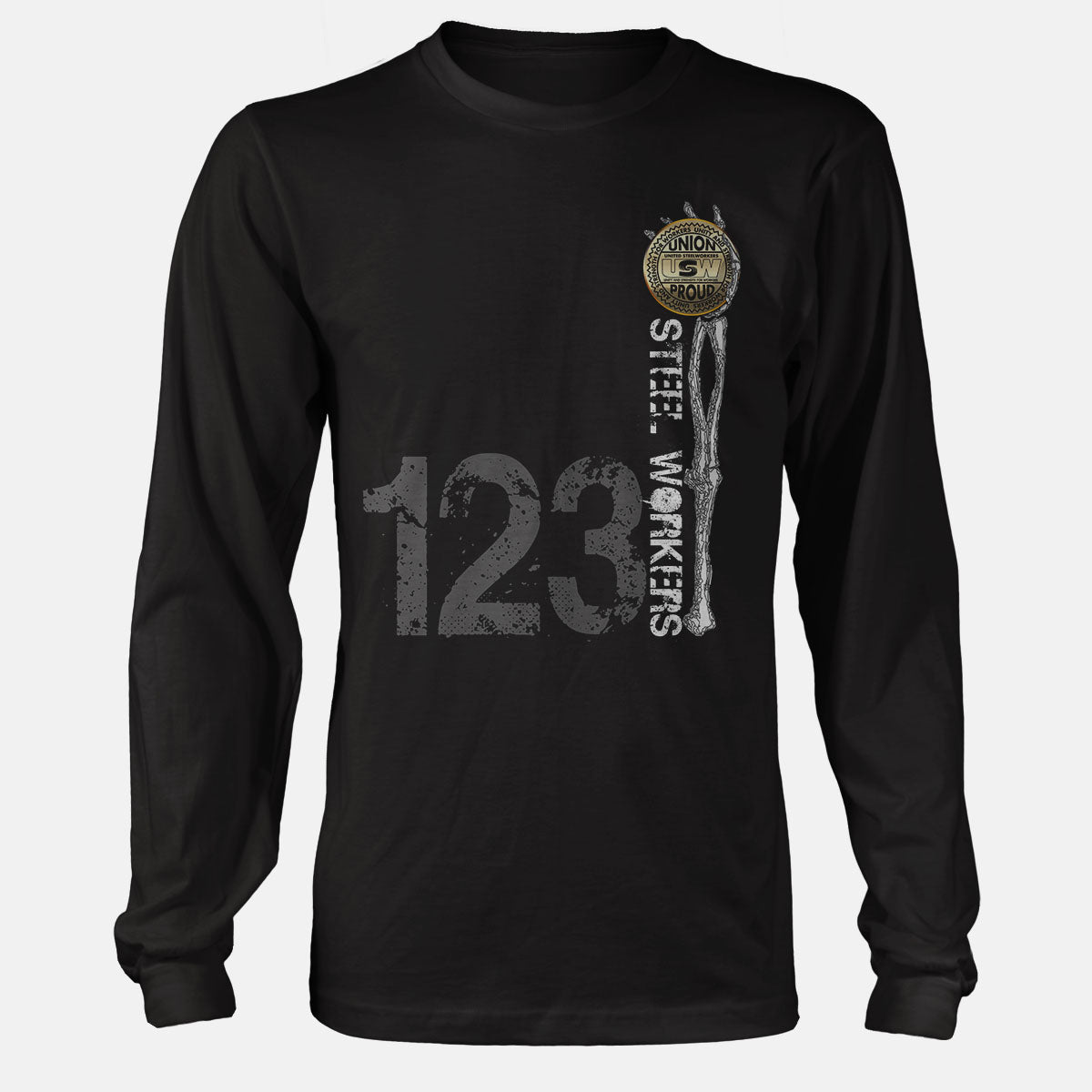 USW Steelworkers Skeleton Hand Union Apparel