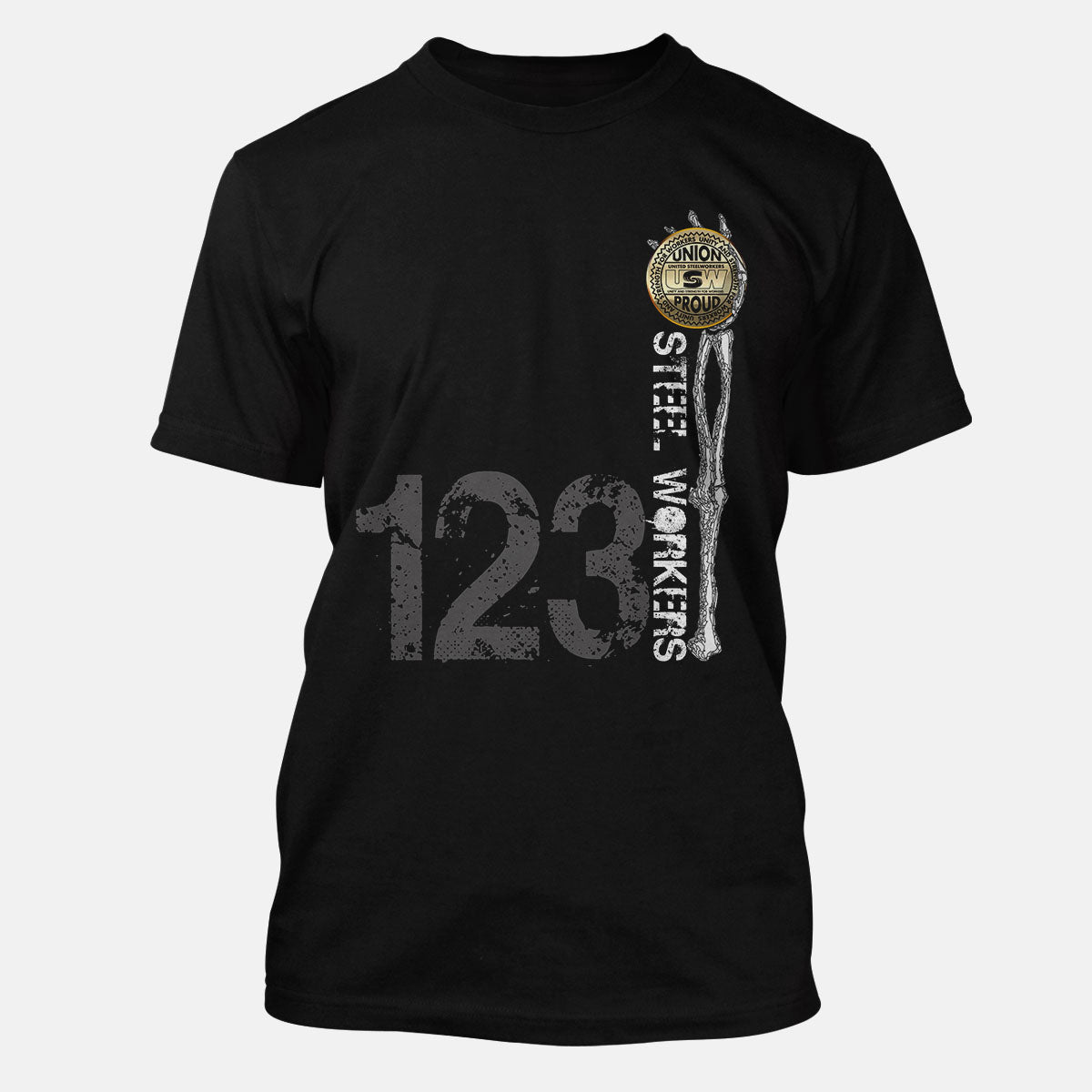 USW Steelworkers Skeleton Hand Union Apparel