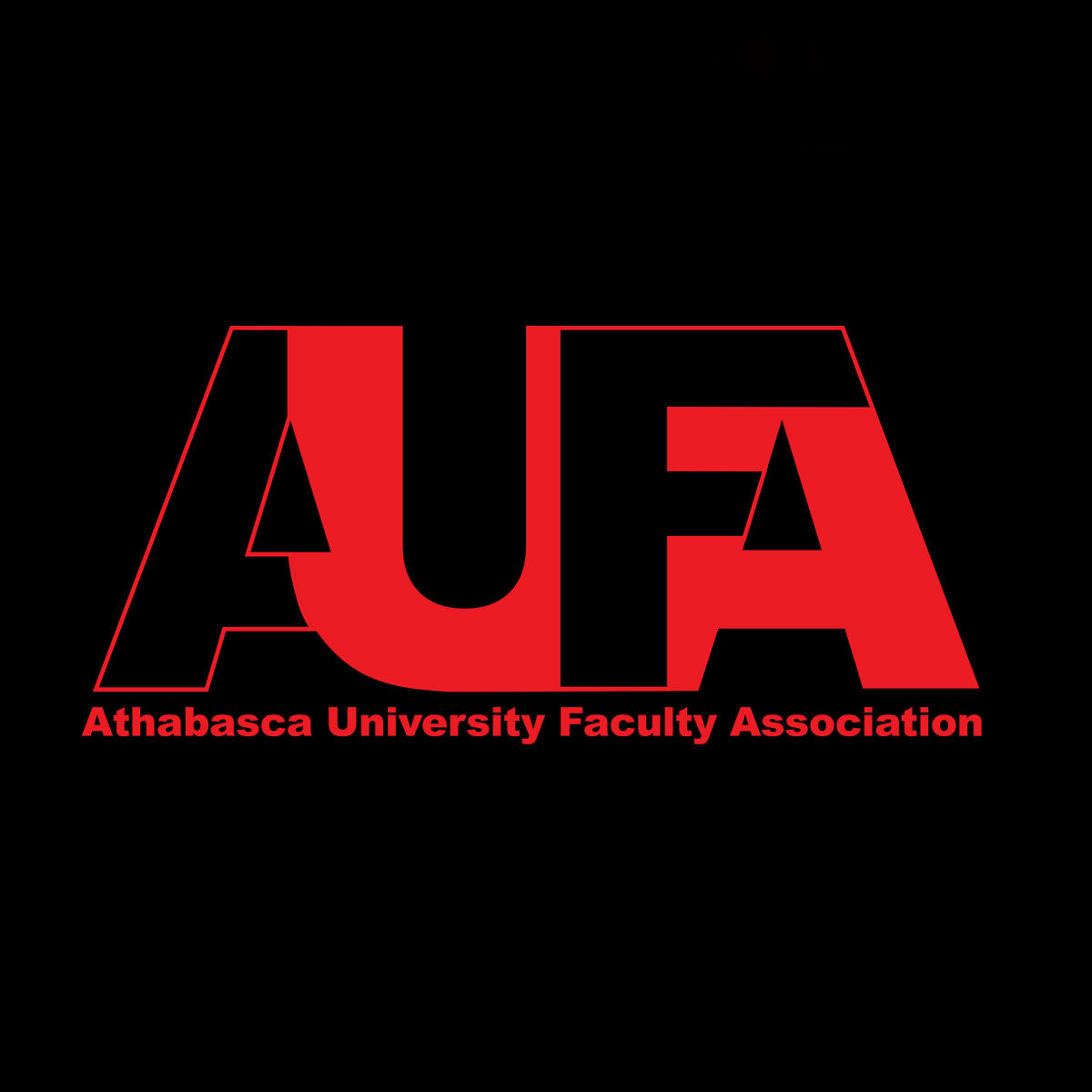 Athabasca University Faculty Association - Basic Logo Black Apparel