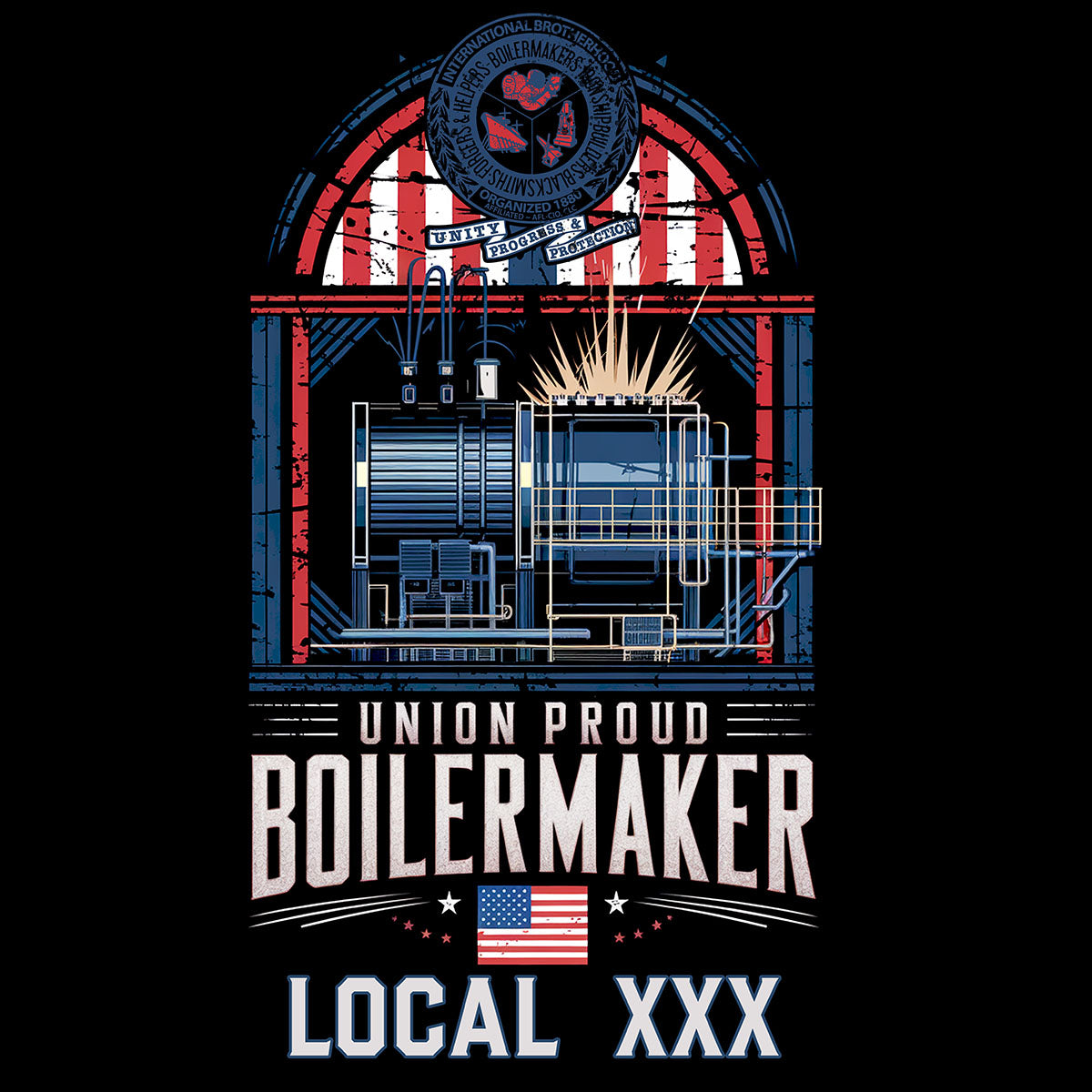 Boilermakers Gritty Industrial - Apparel