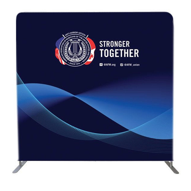 AFM - Blue Wall Display Kit 8'W x 90"H with Full Color Double Sided