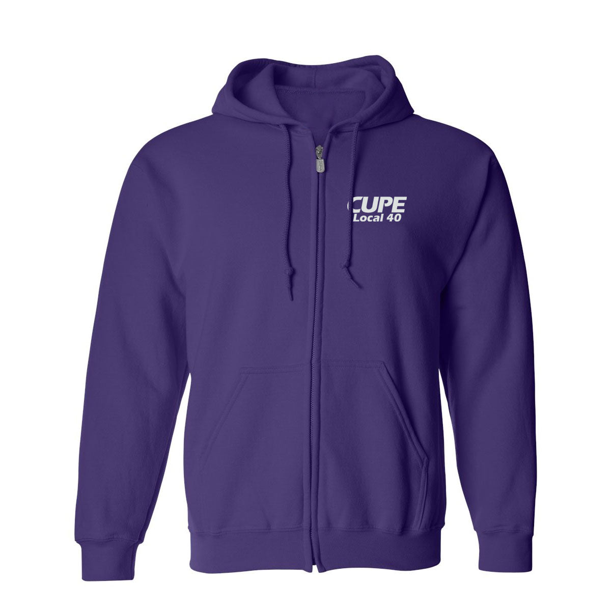 CUPE Local 40 - Purple Zip Up Hoodie