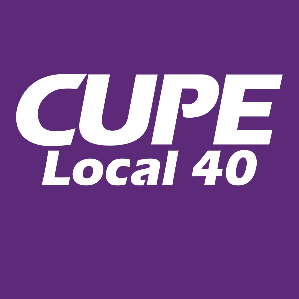 CUPE Local 40 - Purple Zip Up Hoodie