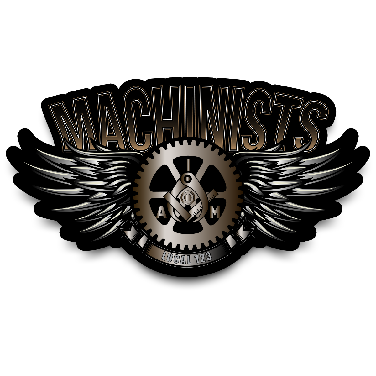 Machinists Steel Wings Decal