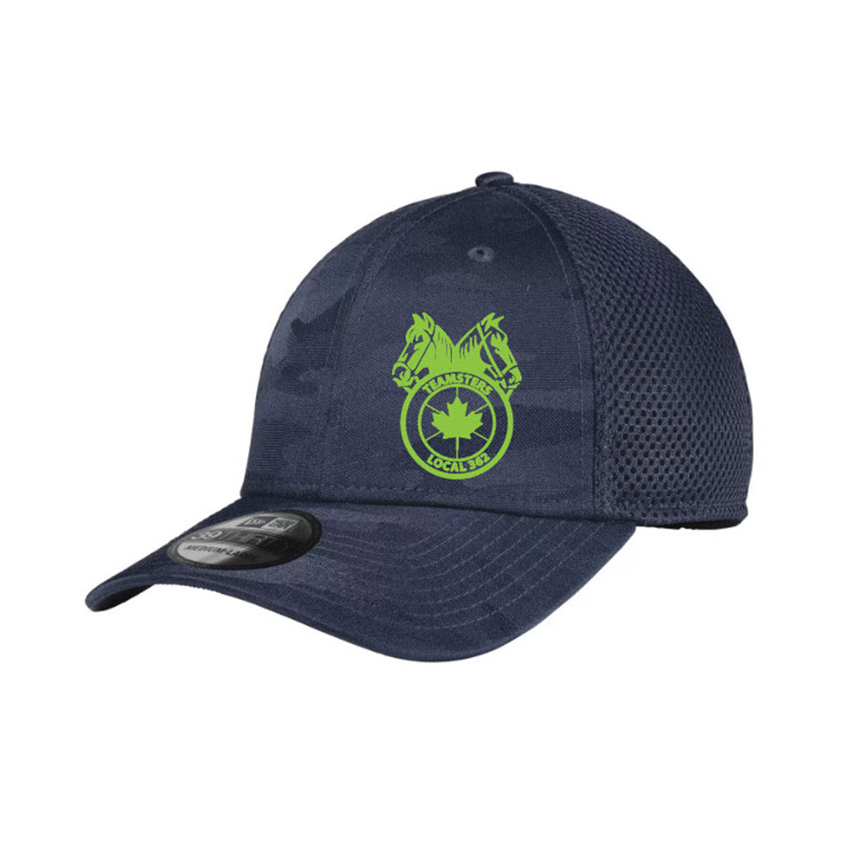 Teamsters 362 - Tonal Camo Cap - LIME GREEN Embroidery