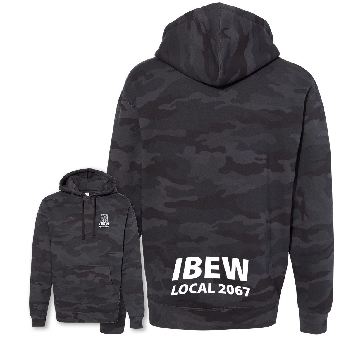 Heavyweight IBEW Local 2067 Hoodie Black Camo