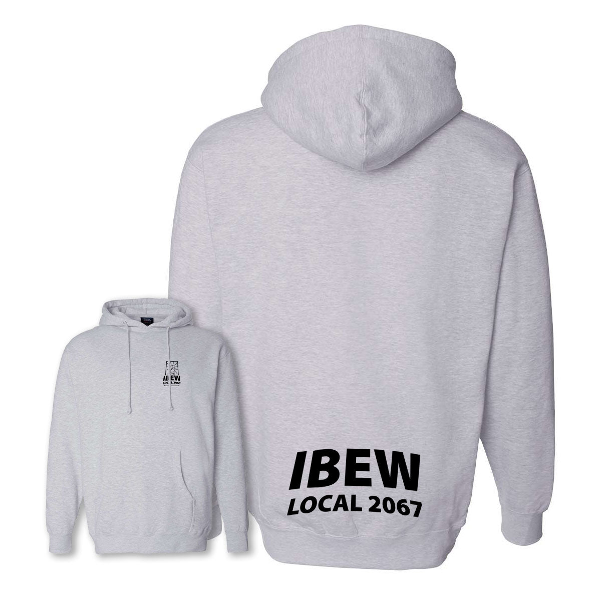 Heavyweight IBEW Local 2067 Hoodie Grey