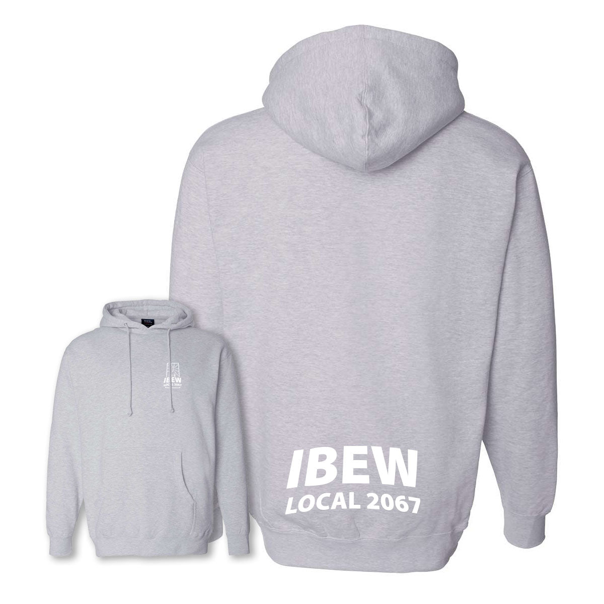 Heavyweight IBEW Local 2067 Hoodie Grey