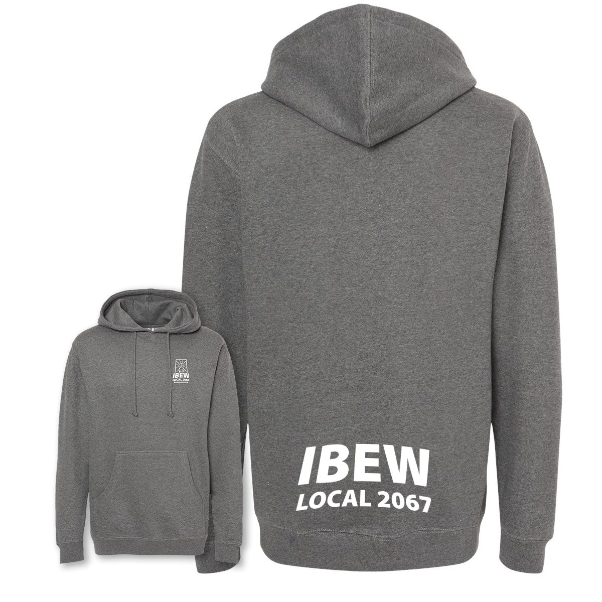 Heavyweight IBEW Local 2067 Hoodie Gunmetal Heather