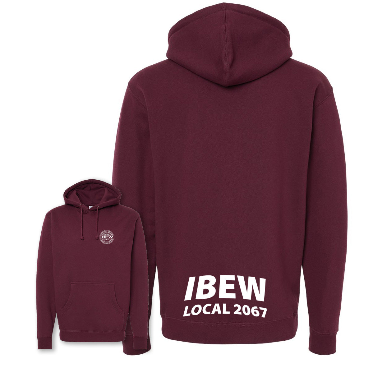 Lower Back Text - Personalized - Heavyweight Hoodie - IBEW 2067
