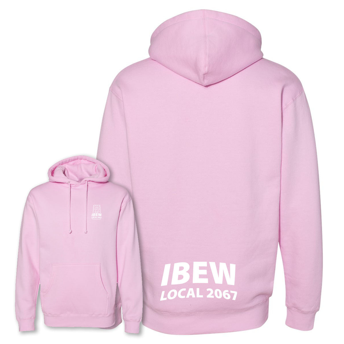 Heavyweight IBEW Local 2067 Hoodie Pink