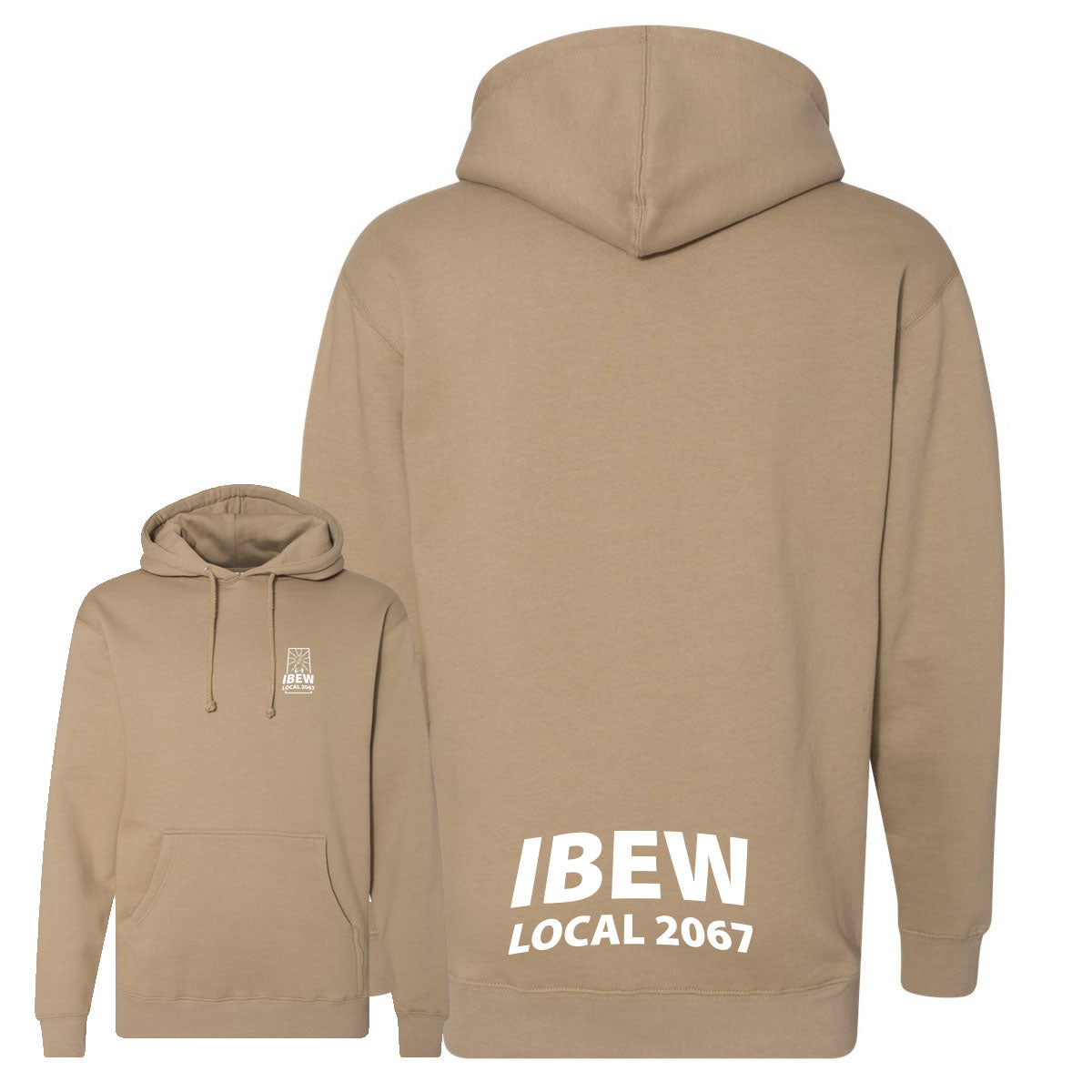 Heavyweight IBEW Local 2067 Hoodie Sandstone