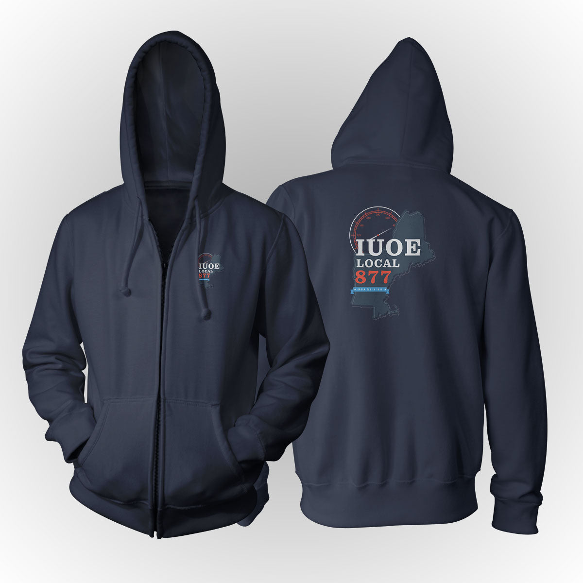 State Shape IUOE 877 Apparel - Navy