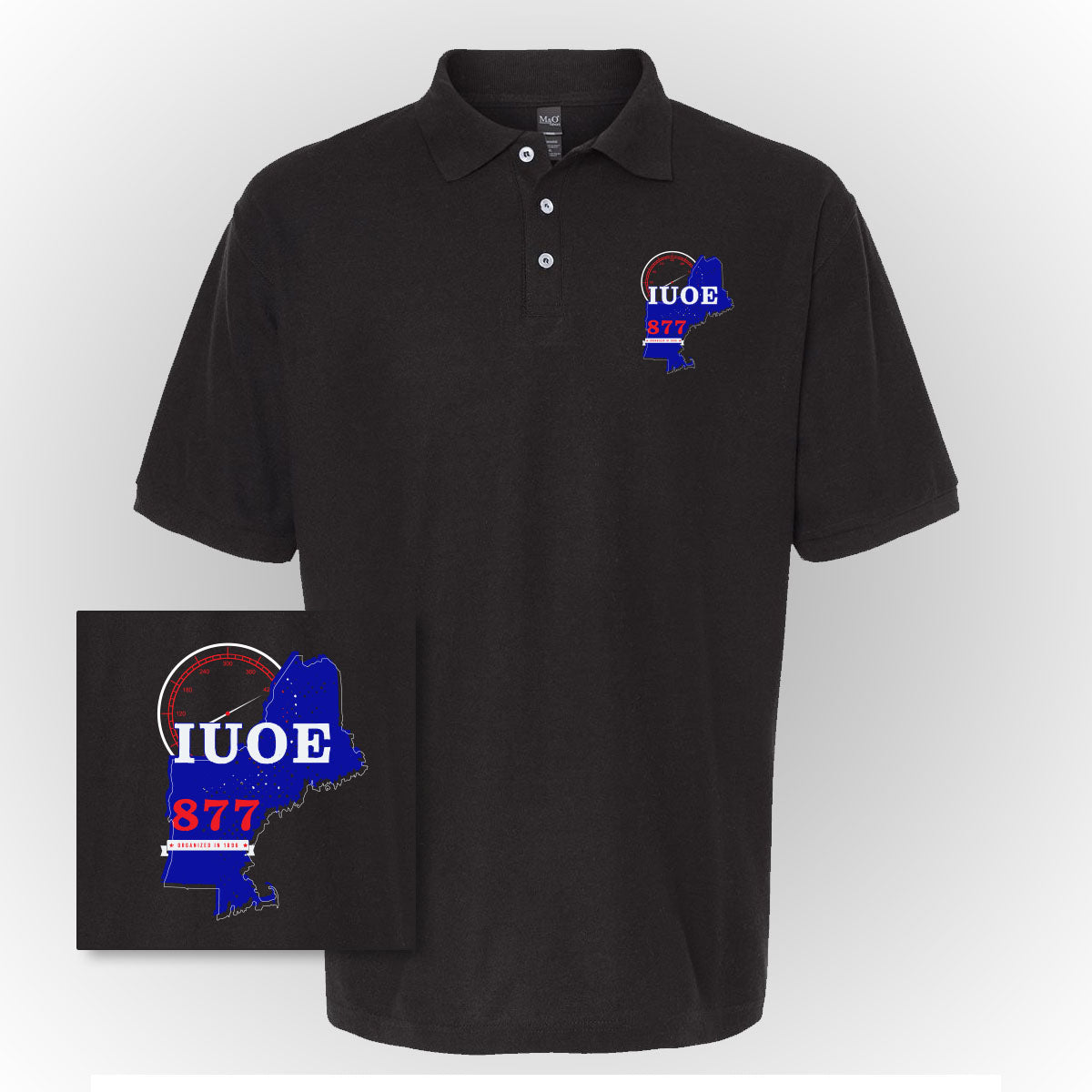 State Shape Logo Polo - IUOE 877