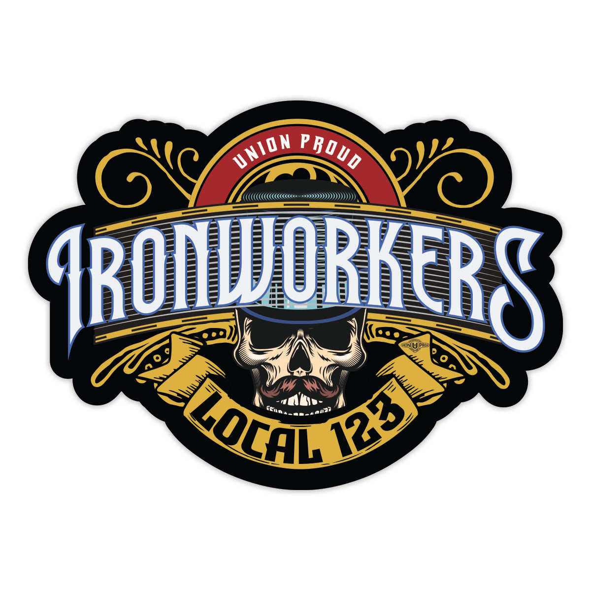 IW - Ironworkers Skull Decal