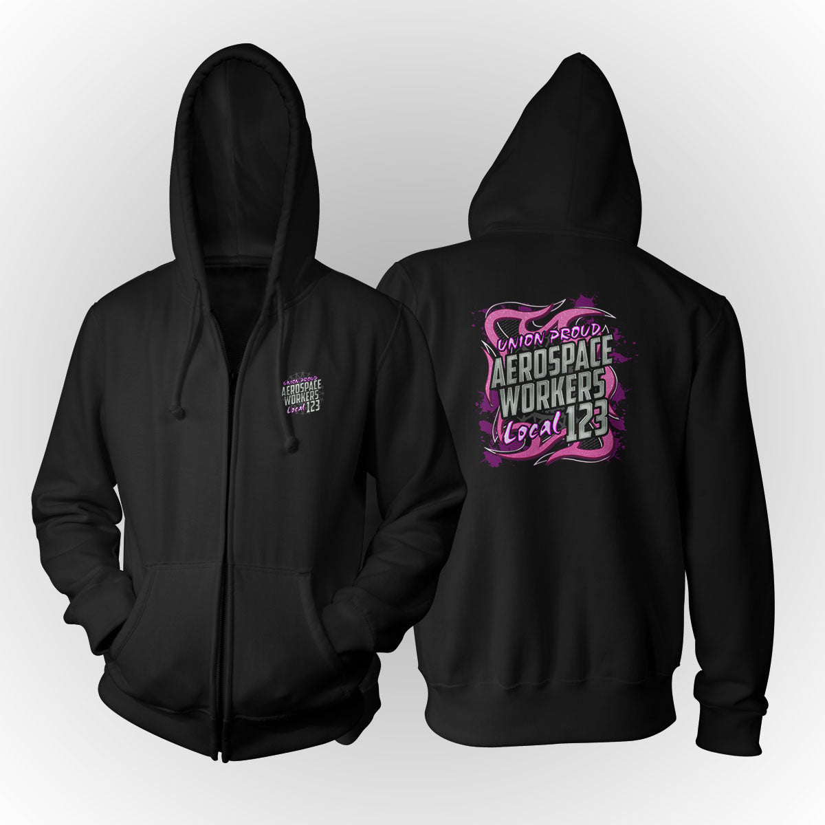 UAW - Aerospace Workers Pink Metal