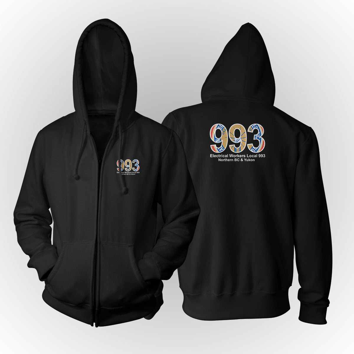 IBEW 993 - Masked Logo Apparel (White)