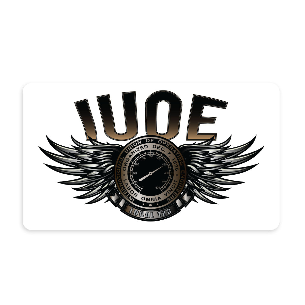 IUOE Steel Wings Decal