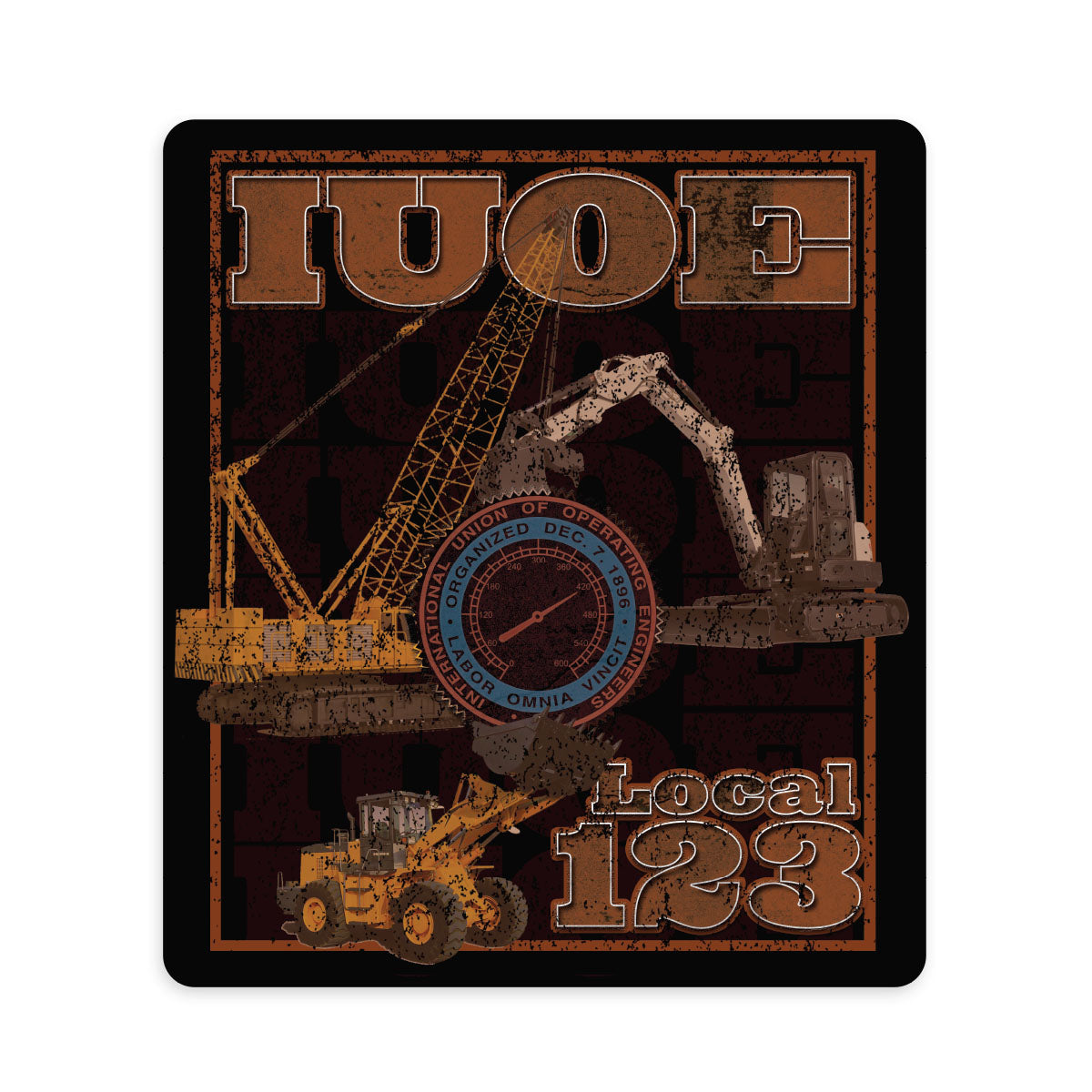 IUOE Gritty Machinery Union Decal