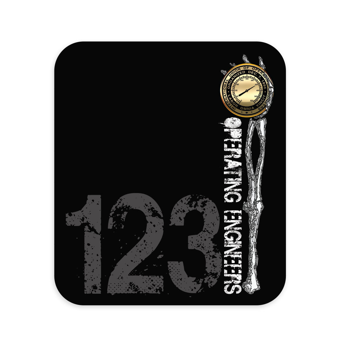 Operating Engineers Skeleton Hand Union Decal