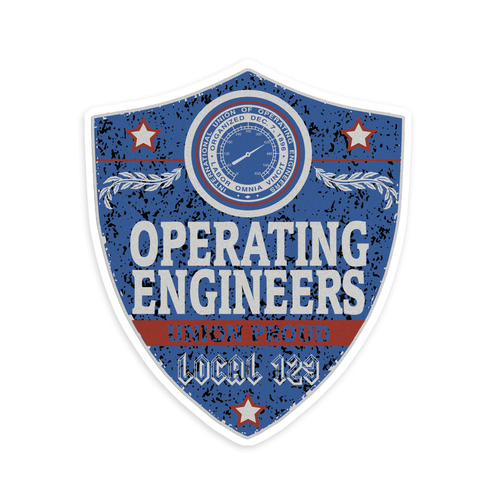 Operating Engineers Blue Badge Decal