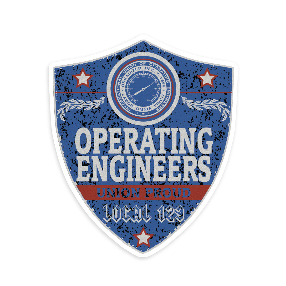 Operating Engineers Blue Badge Decal