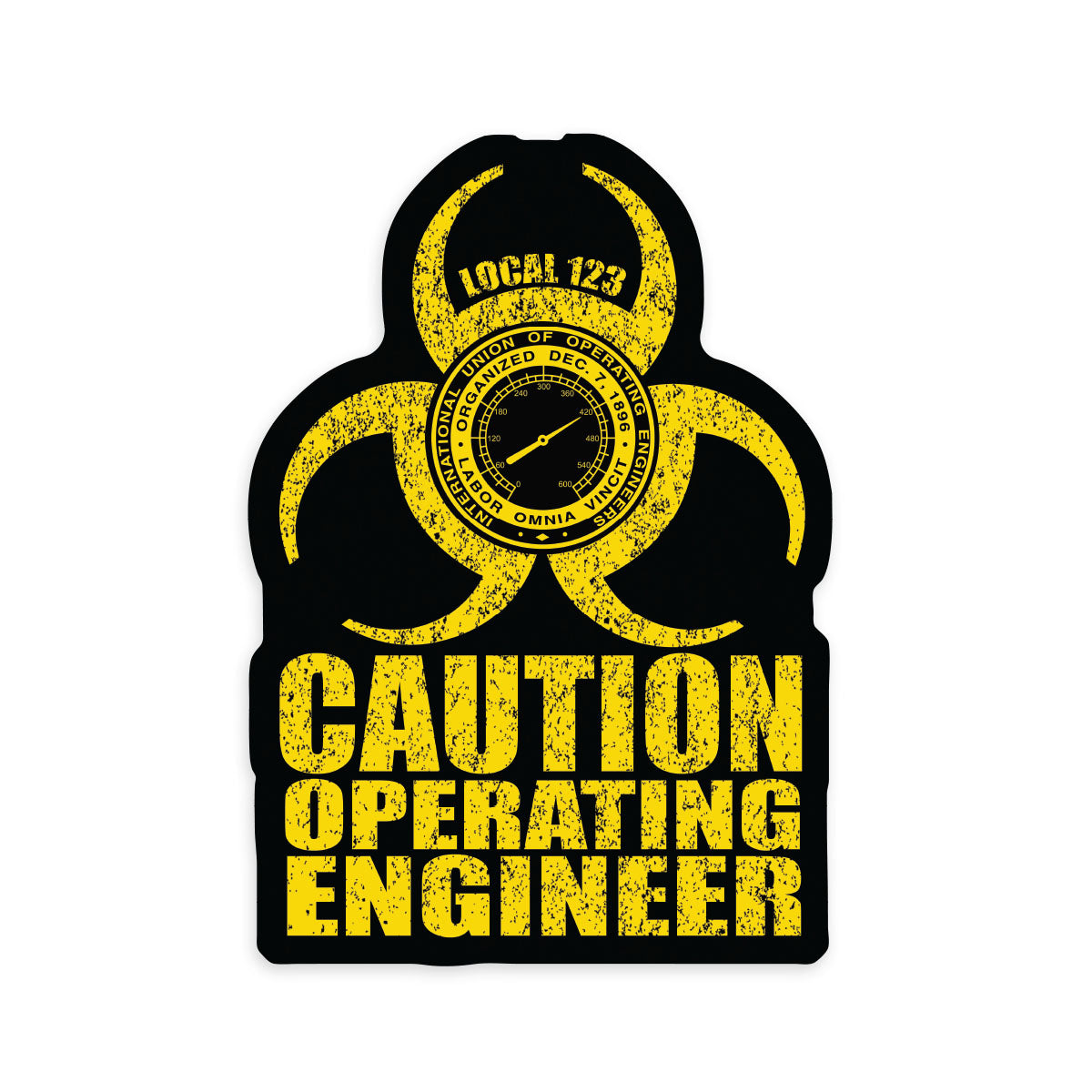 Operating Engineers Biohazard Union Decal