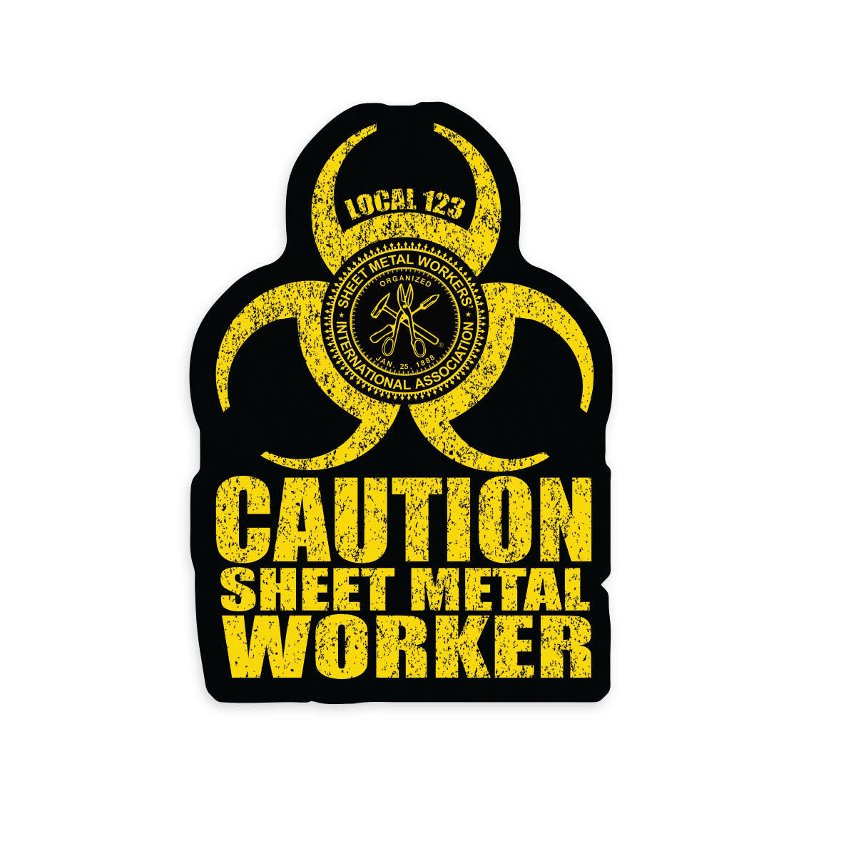 Sheet Metal BioHazard Decal