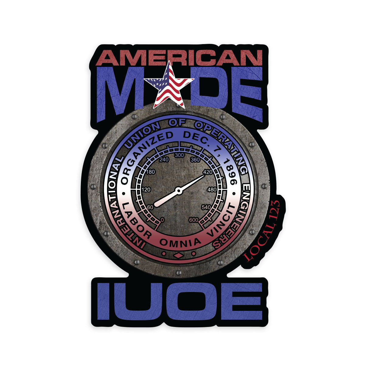 IUOE Round America Decal