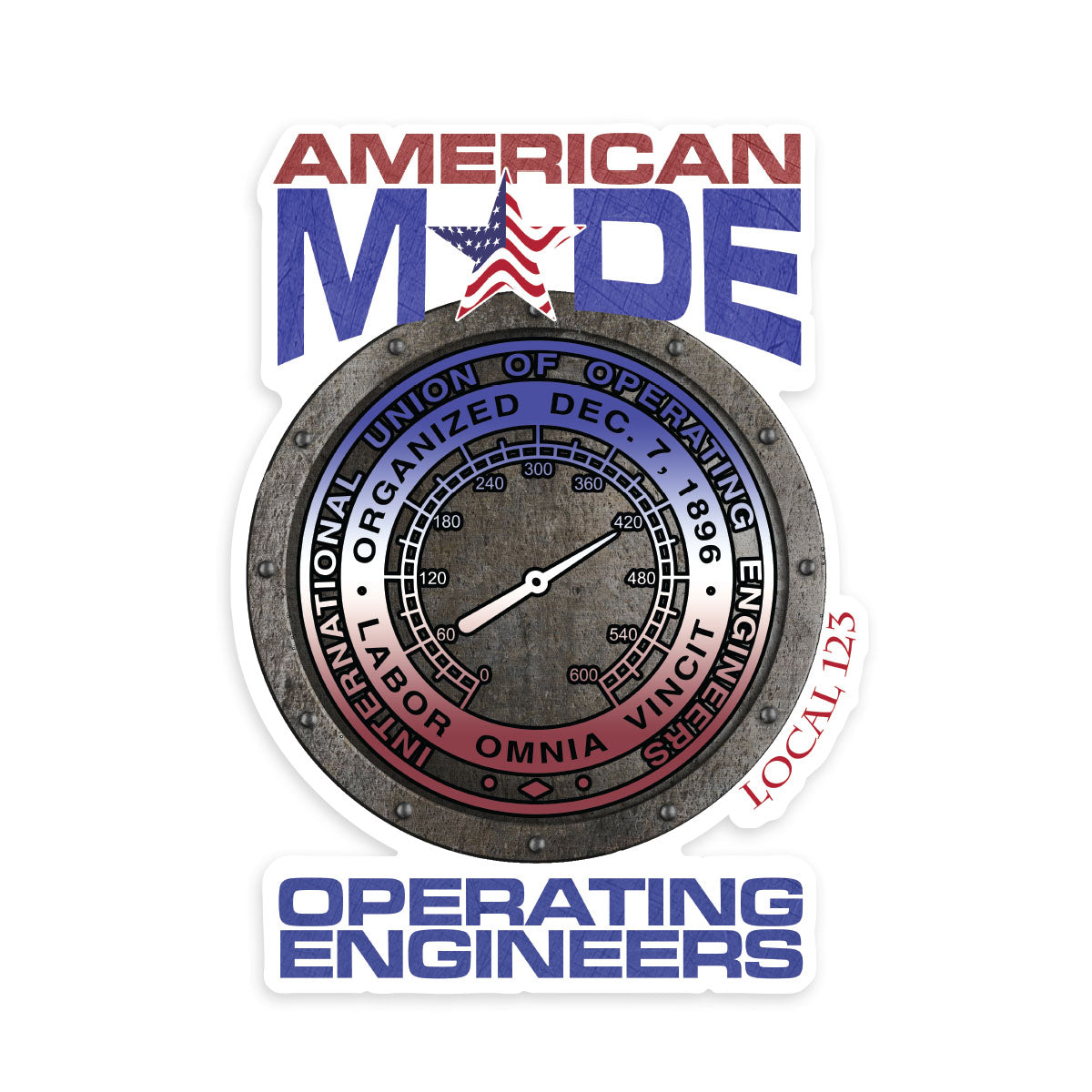 Operating Engineers Round America Decal
